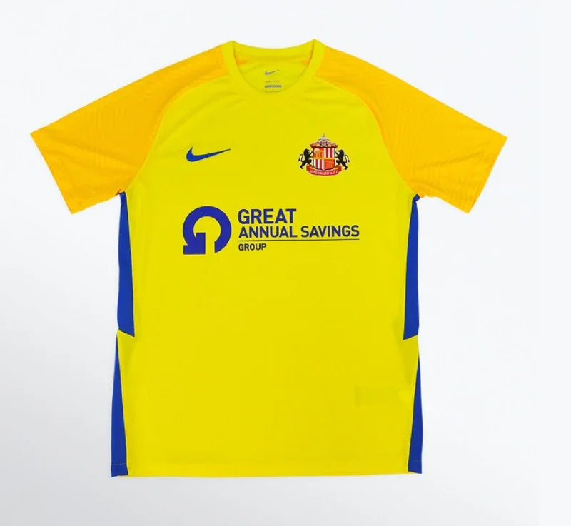 Sunderland 2021/22 Retro Yellow/Blue Plain Away Jersey