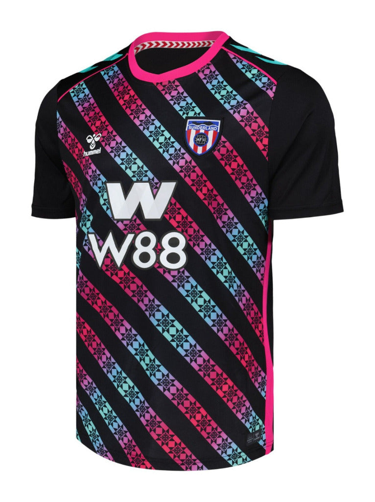 Sunderland 25/26 Black/Pink/White Stripes Goalkeeper Away Jersey
