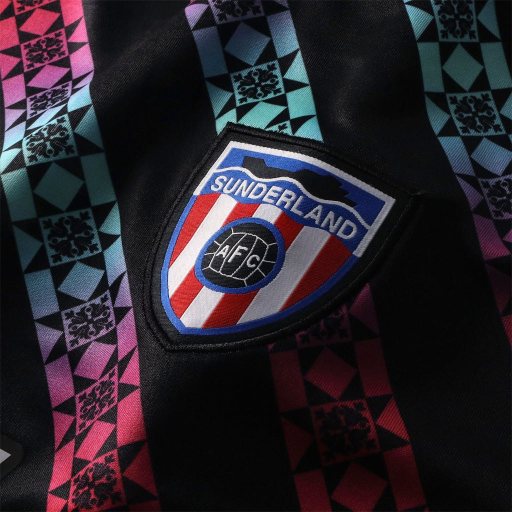 Sunderland 25/26 Black/Pink/White Stripes Goalkeeper Away Jersey