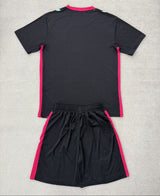 Sunderland 25/26 Black/Pink/White Stripes Goalkeeper Kids Jersey Set