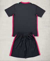 Sunderland 25/26 Black/Pink/White Stripes Goalkeeper Kids Jersey Set