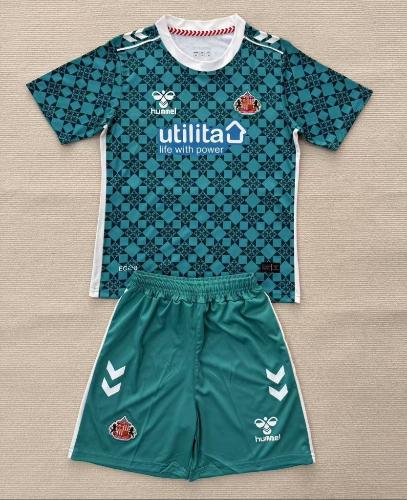 Sunderland 25/26 Green/White Goalkeeper Kids Jersey Set