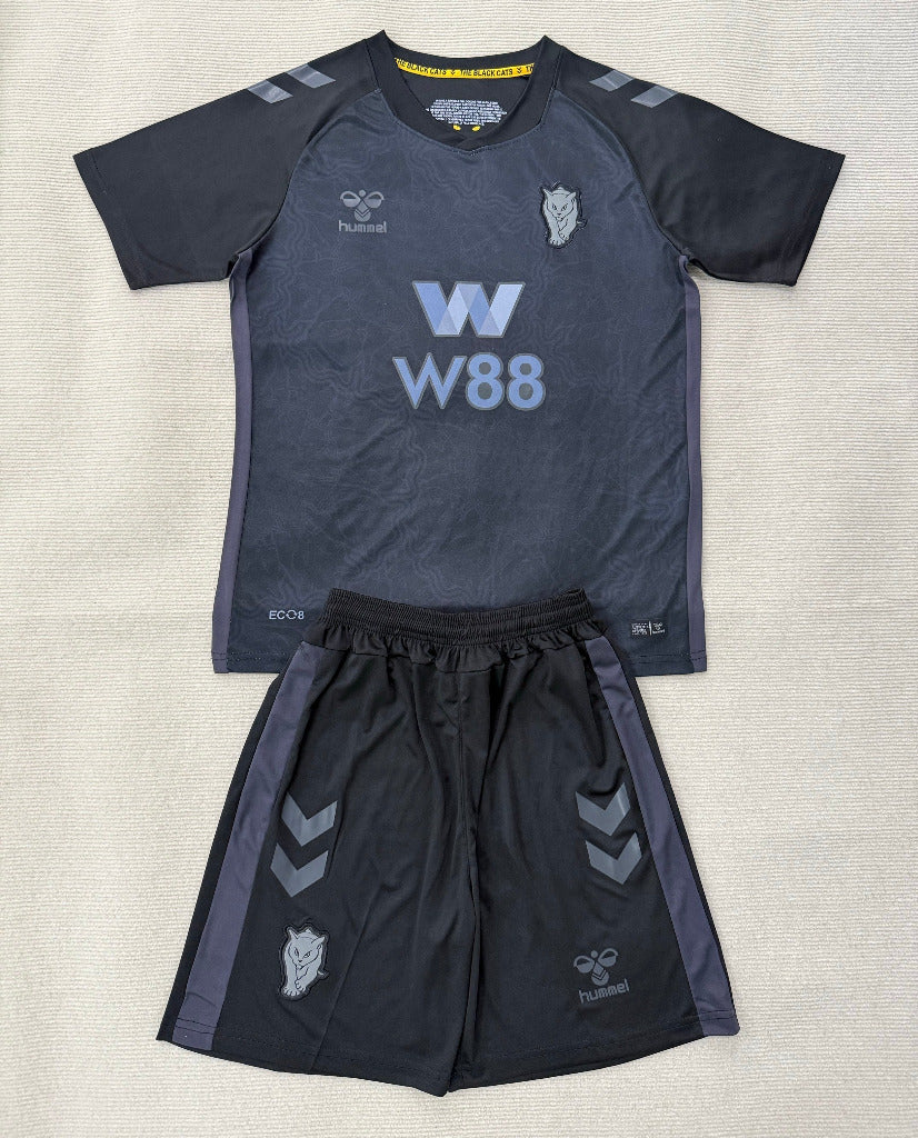 Sunderland 25/26 Metal Grey Third Kids Jersey Set