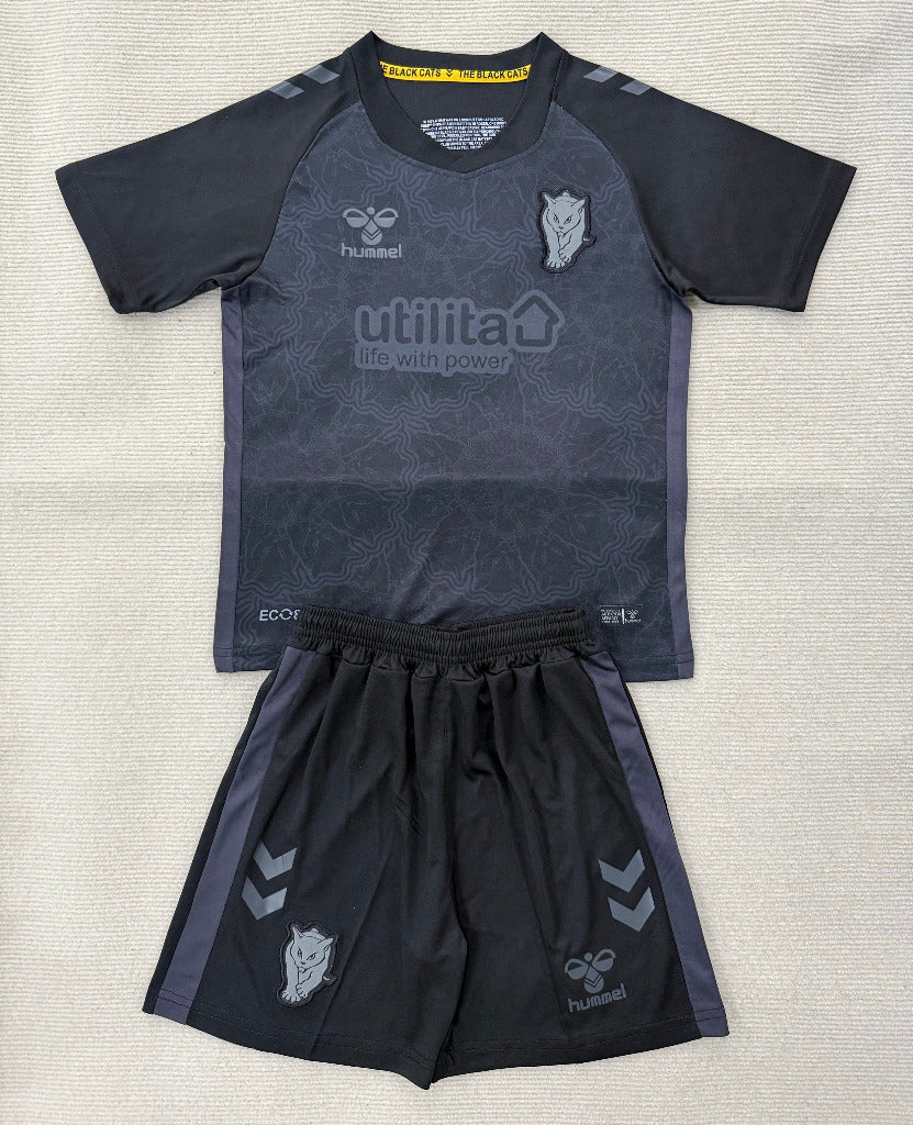 Sunderland 25/26 Metal Grey Third Kids Jersey Set