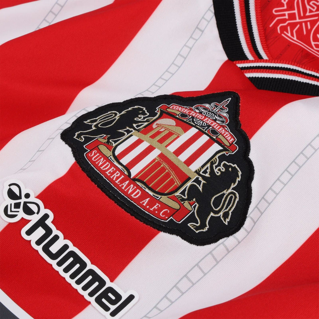 Sunderland 25/26 Red/White/Black Stripes Home Jersey