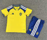 Sweden 2026 Yellow/Blue Home Kids Jersey Set