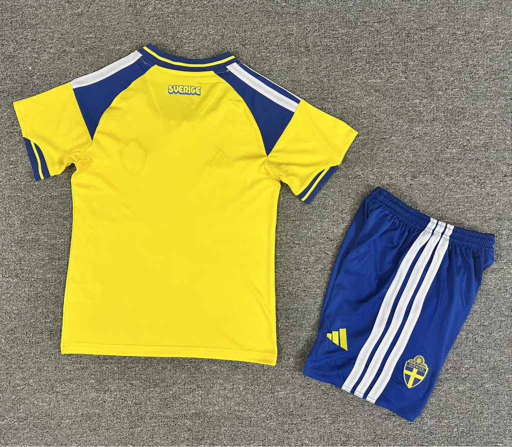 Sweden 2026 Yellow/Blue Home Kids Jersey Set