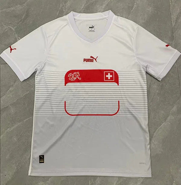 Switzerland 2022 White/Red Away Jersey