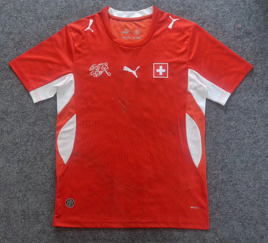 Switzerland 25/26 Red/White Home Jersey