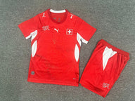 Switzerland 25/26 Red/White Home Kids Jersey Set