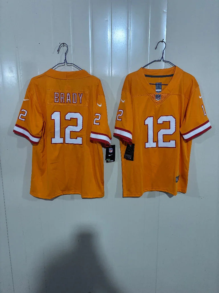 Tampa Bay Buccaneers 2020/22 Brady #12 Orange Kids Jersey