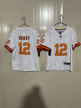 Tampa Bay Buccaneers 2020/22 Brady #12 White/Orange Kids Jersey