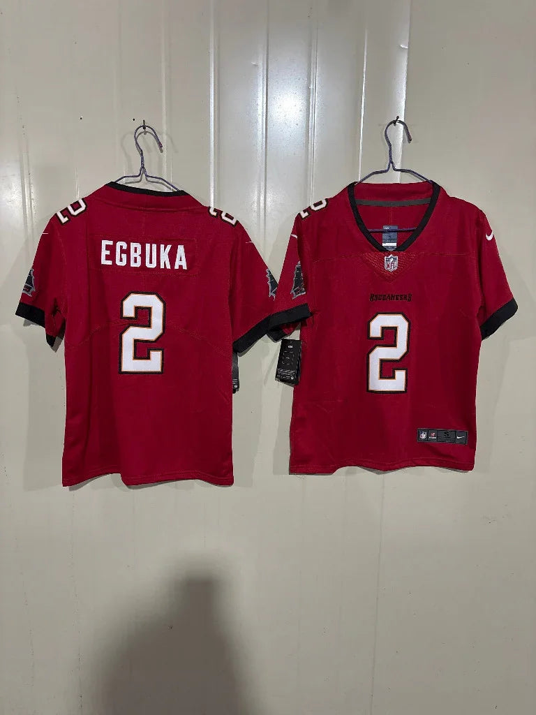 Tampa Bay Buccaneers 2020/22 Egbuka #2 Red Kids Jersey
