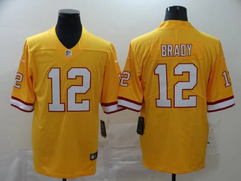 Tampa Bay Buccaneers 25/26 Brady #12 Orange NFL Jersey