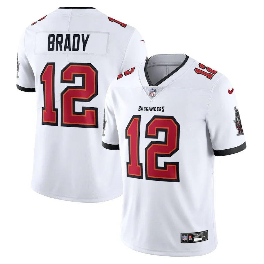 Tampa Bay Buccaneers 25/26 Brady #12 White NFL Jersey