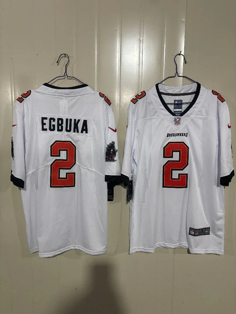Tampa Bay Buccaneers 25/26 Egbuka #2 White NFL Jersey