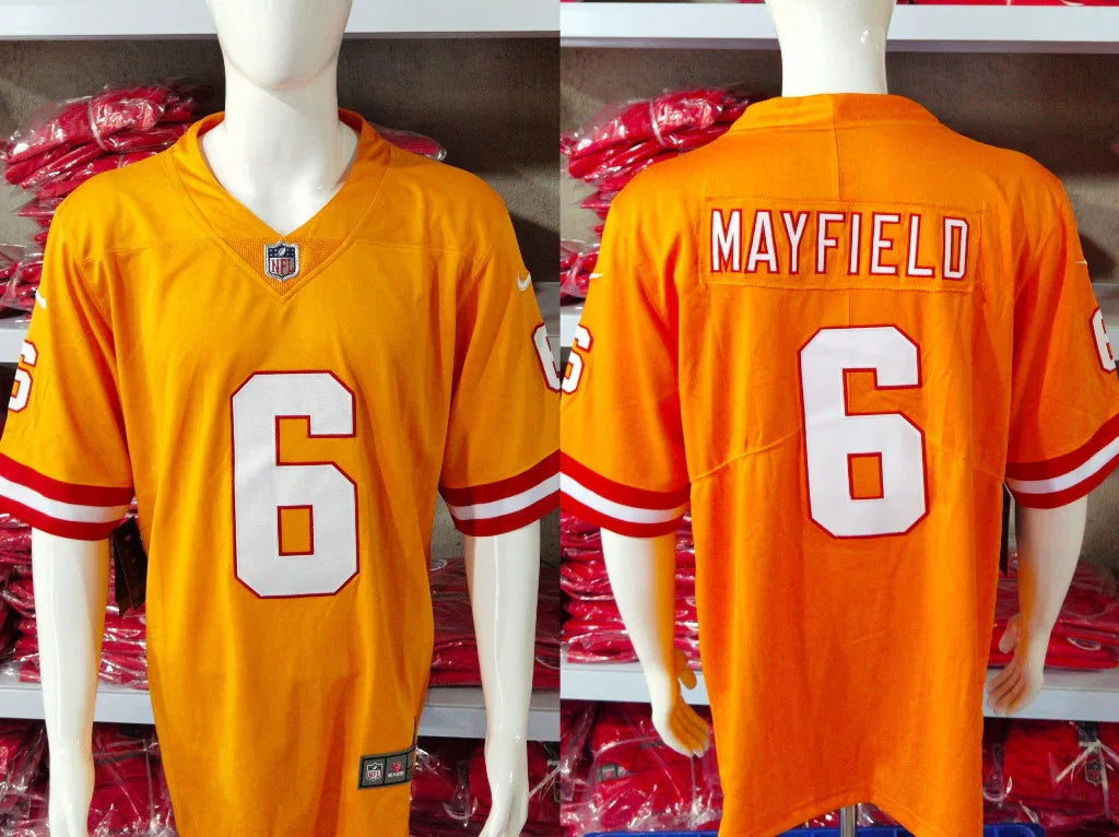Tampa Bay Buccaneers 25/26 Mayfield #6 Orange NFL Jersey