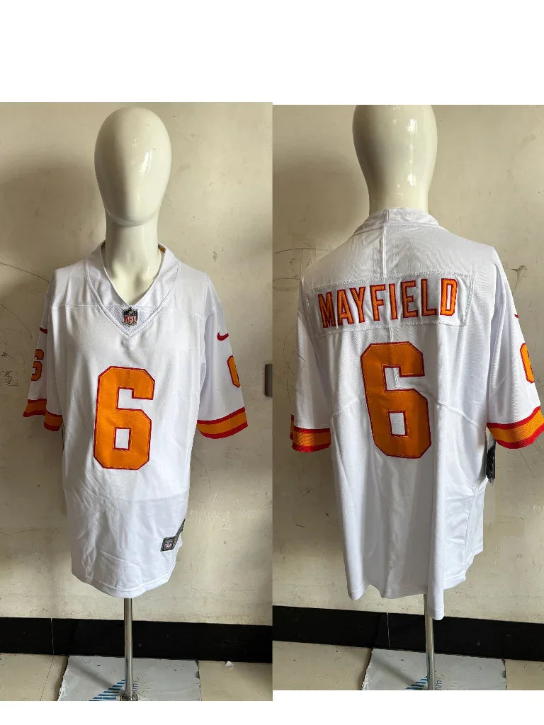 Tampa Bay Buccaneers 25/26 Mayfield #6 White/Orange NFL Jersey