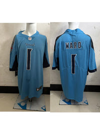Tennessee Titans 25/26 Cameron Ward #1 Light Blue Game NFL Jersey