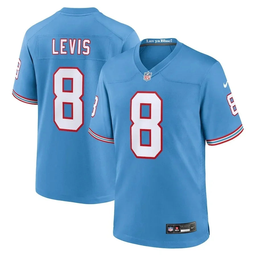 Tennessee Titans 25/26 Levis #8 Light Blue Game NFL Jersey