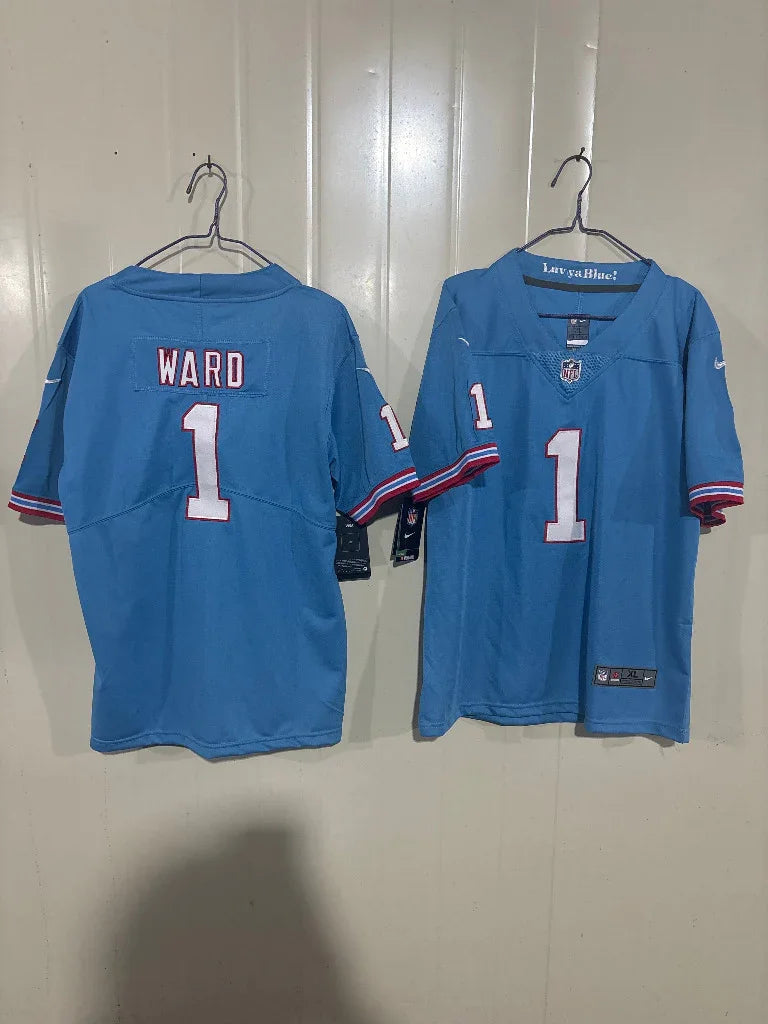 Tennessee Titans 25/26 Ward #1 Light Blue Game Kids Jersey