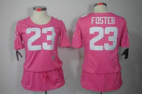 Texans 2021/22 Foster #4 Pink/White Women NFL Jersey