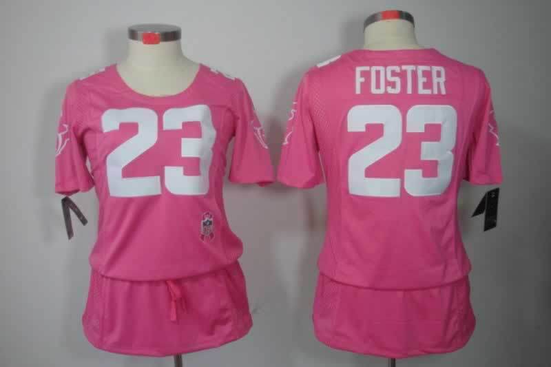Texans 2021/22 Foster #4 Pink/White Women NFL Jersey