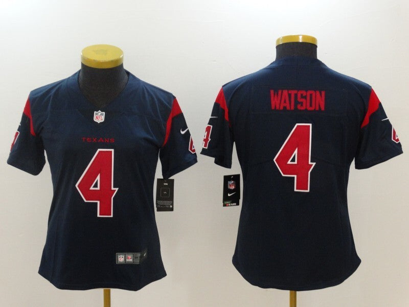Texans 2021/22 Watson #4 Navy/Red Women NFL Jersey