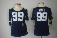 Texans 2021/22 Watt #99 Navy Blue/White Women NFL Jersey