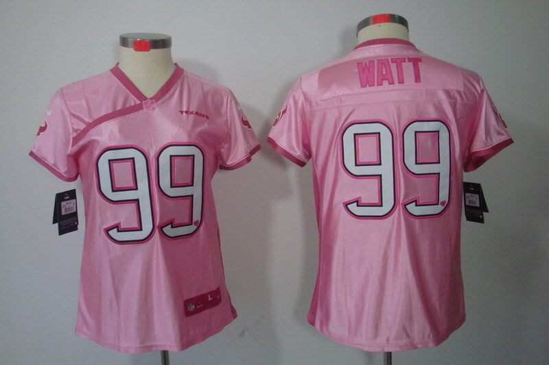 Texans 2021/22 Watt #99 Pink Bubble Gum Women NFL Jersey