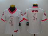 Texans 2022/23 Watson #4 White/Pink Women NFL Jersey