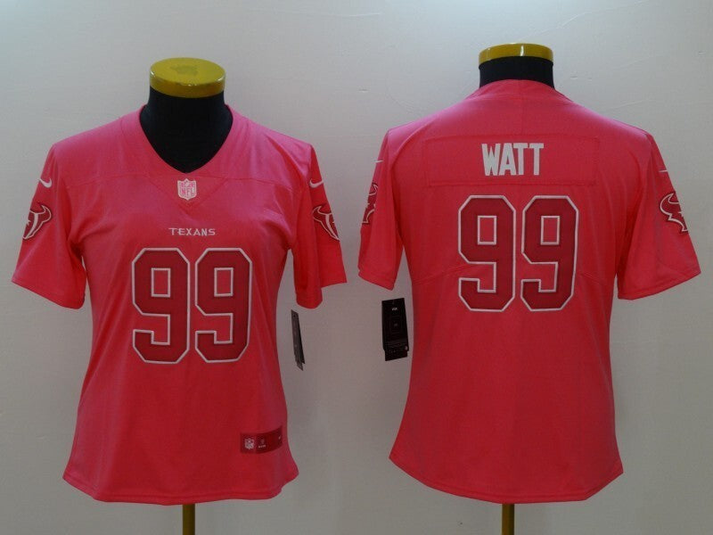 Texans 2022/23 Watt #99 Pink Women NFL Jersey