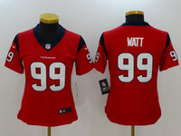 Texans 2022/23 Watt #99 Red/Navy Blue Women NFL Jersey