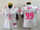 Texans 2022/23 Watt #99 White/Pink Women NFL Jersey