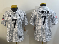 Texans 2023/24 Stroud #7 Arctic Camo Women NFL Jersey