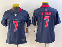 Texans 25/26 Stroud #7 Navy/Red Women NFL Jersey