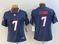 Texans 25/26 Stroud #7 Navy/White Women NFL Jersey