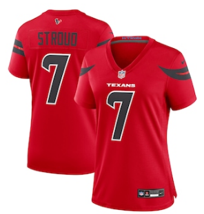 Texans 25/26 Stroud #7 Red/Blue Women NFL Jersey