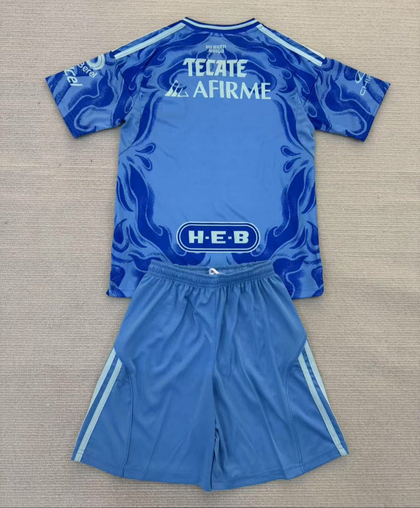Tigres 25/26 Blue Away Kids Jersey Set