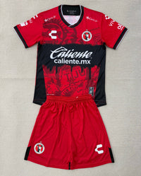 Tijuana 25/26 Red/Black Home Kids Jersey Set