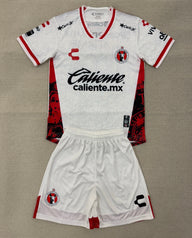 Tijuana 25/26 White/Red Away Kids Jersey Set