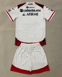 Tijuana 25/26 White/Red Away Kids Jersey Set