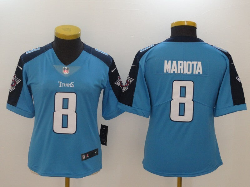 Titans 2021/22 Mariota #8 Blue/Navy Women NFL Jersey