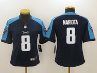 Titans 2021/22 Mariota #8 Navy/Blue/White Women NFL Jersey