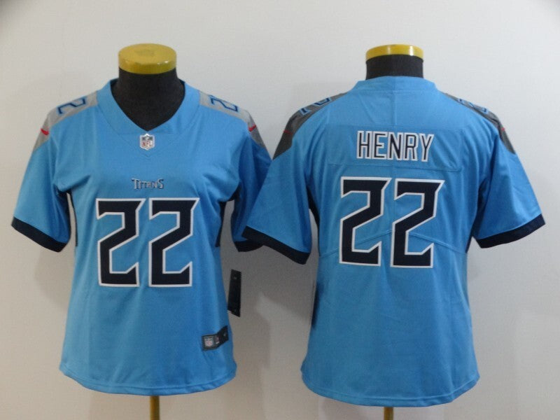 Titans 2022/23 Henry #22 Blue/Black Women NFL Jersey