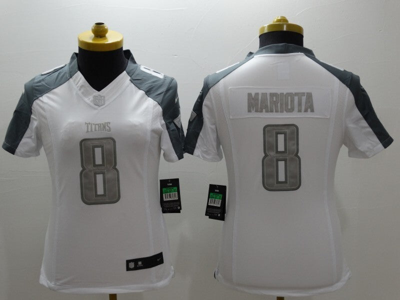 Titans 2022/23 Mariota #8 White/Gray Women NFL Jersey
