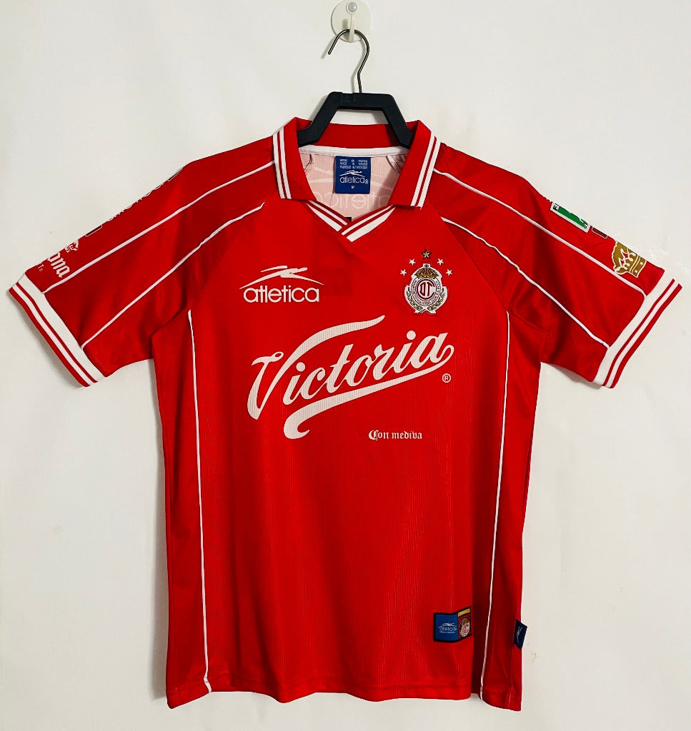 Toluca 1999/00 Retro Red/White Home Stadium Jersey