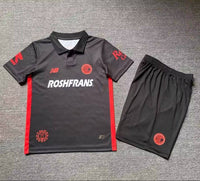 Toluca 25/26 Black/Red Third Kids Jersey Set
