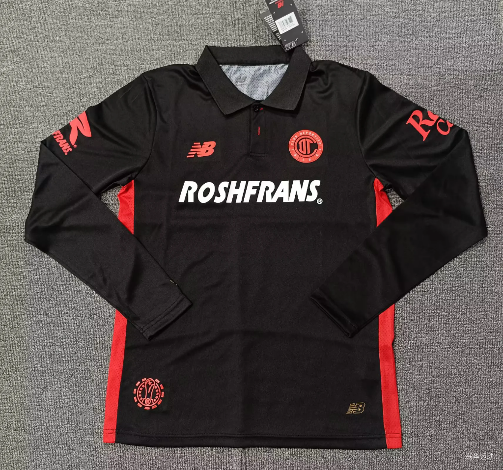 Toluca 25/26 Black/Red Third Long Sleeves Jersey