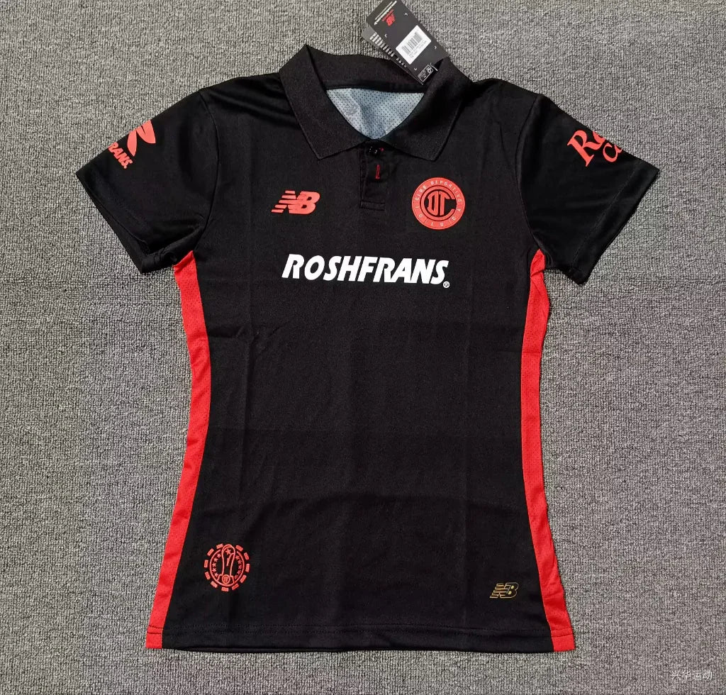 Toluca 25/26 Black/Red Third Women Jersey